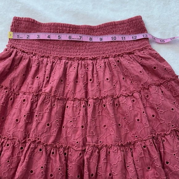 American Eagle Outfitters Pink Smocked Skater Skirt - Picture 5 of 10